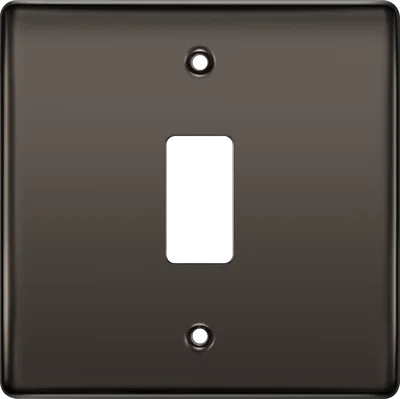 GRID FRONT PLATE MTL NX - BLACK NICKEL - 1 GANG