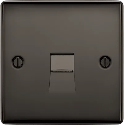 NEXUS METAL BLACK NICKEL SINGLE MASTER TELEPHONE SOCKET