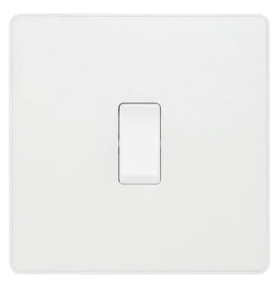EVOLVE PEARLESCENT WHITE (WHITE) SINGLE LIGHT SWITCH, 20A 16AX, 2 WAY