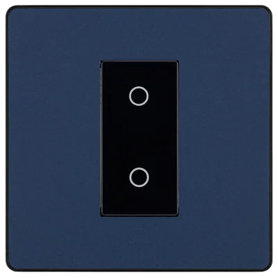 EVOLVE MATT BLUE (BLACK) 200W SINGLE TOUCH DIMMER SWITCH, 2-WAY MASTER