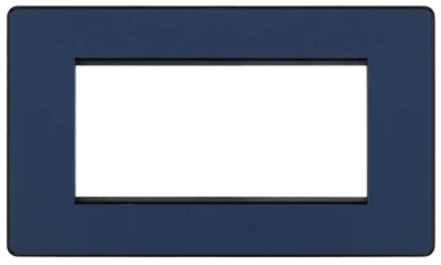 EVOLVE MATT BLUE (BLACK) QUADRUPLE RECTANGULAR FRONT PLATE (100 X 50)
