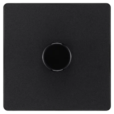 EVOLVE MATT GREY 200W SINGLE DIMMER SWITCH, 2-WAY PUSH ON/OFF, TRAILING EDGE