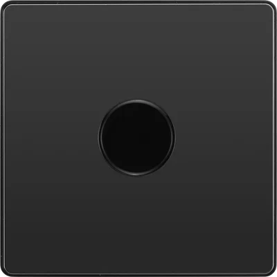 EVOLVE SATIN BRASS (BLACK) 200W SINGLE DIMMER SWITCH, 2-WAY PUSH ON/OFF, TRAILING EDGE