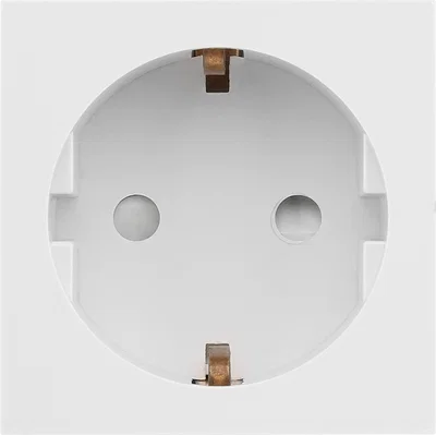 EURO MODULE 16A - 1 GANG SCHUKO UNSWITCHED SOCKET POWER MODULE, WHITE FINISH