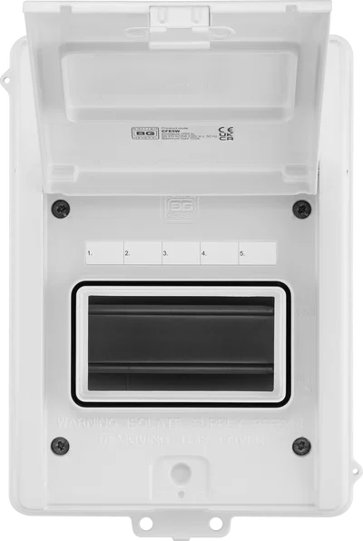 METAL ENCLOSURE 5 MOD IP65 WHITE WEATHERPROOF