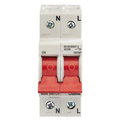 100A DP Main Switch with Tap Off Terminal