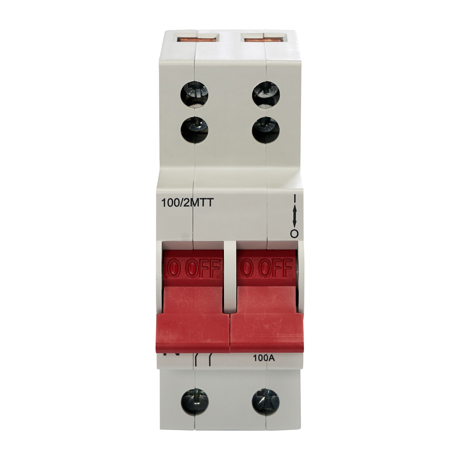 100A DP Main Switch with Twin Supply Terminals and Live Tap Off