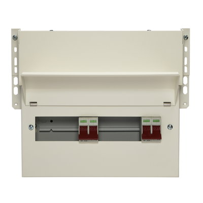 9 Way Dual Tariff Meter Cabinet Consumer Unit 100A Main Switches, Flexible Configuration