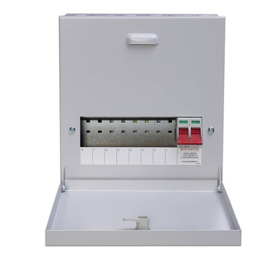 8-Way 125A Surface 1P+N Distribution Board c/w Switch Disconnector