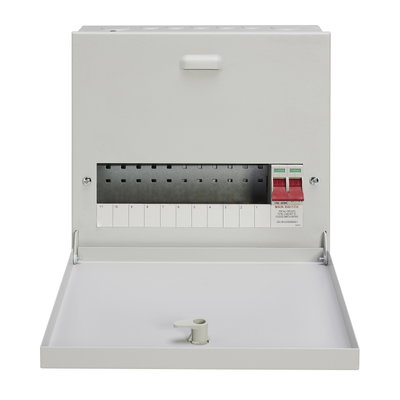 11-Way 125A Surface 1P+N Distribution Board c/w Switch Disconnector