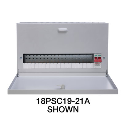 14-Way 125A Surface 1P+N Distribution Board c/w Switch Disconnector
