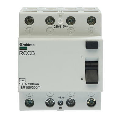 100A 300mA 4P RCCB
