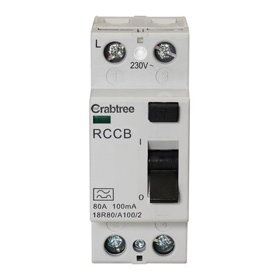 80A 100mA DP Type A RCCB