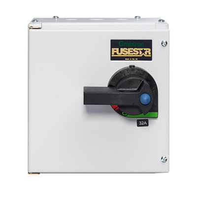 32A 4P Fuse Combination Unit c/w Fuses