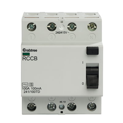 100A 100mA 4P Type AC TD RCCB