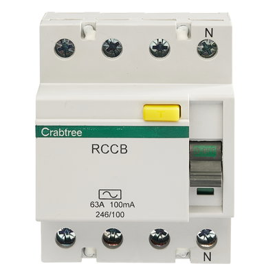 63A 100mA 4P Type AC RCCB