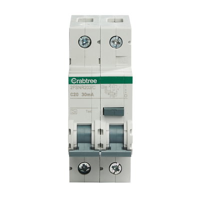 20A 30mA SPswN C Curve 6kA Type A 2 Module Stand Alone Bi-Directional RCBO