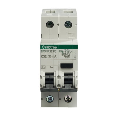 32A 30mA SPswN C Curve 6kA Type A 2 Module Stand Alone Bi-Directional RCBO