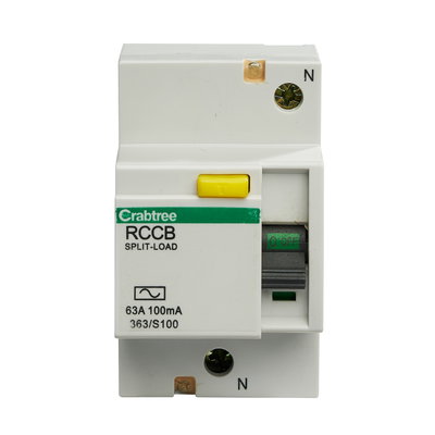 63A 100mA DP Type AC split Plug In RCCB