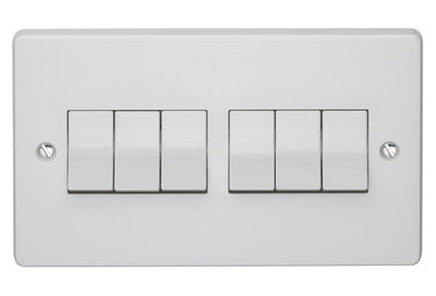 10AX 6 Gang 2 Way Switch