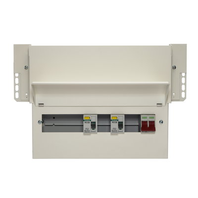 10 Way High Integrity Meter Cabinet Consumer Unit 100A Main Switch, 80A 30mA RCDs, Flexible Configuration