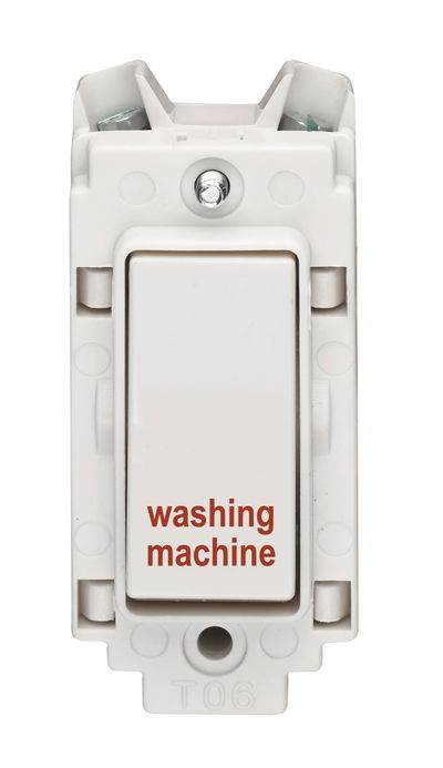 20A Double Pole Grid Switch Printed 'Washing Machine'