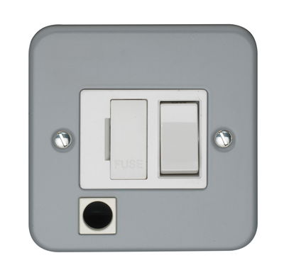 13A Double Pole Switched Metalclad Fused Connection Unit With Cord Outlet