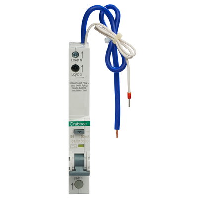 6A 30mA SPN B Curve 6kA Type A Uni-Directional RCBO