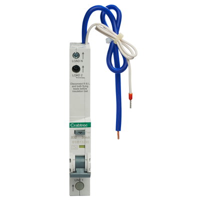 32A 30mA SPN B Curve 6kA Type A Uni-Directional RCBO