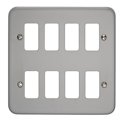 8 Gang Surface Metalclad Grid Cover Plate