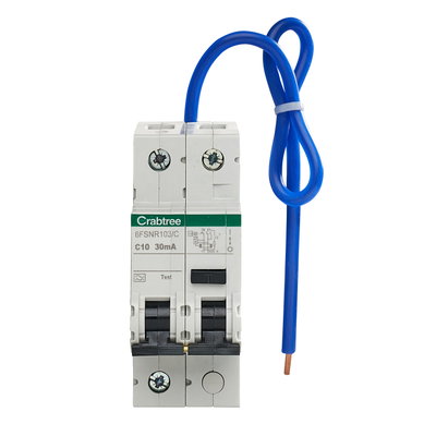 10A 30mA SPswN C Curve 6kA Type A 2 Module RCBO