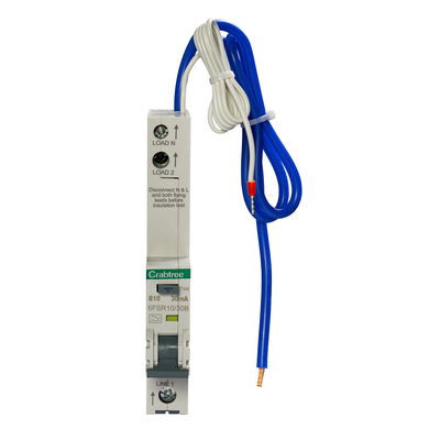 10A 30mA SPN B Curve 6kA Type A Uni-Directional RCBO