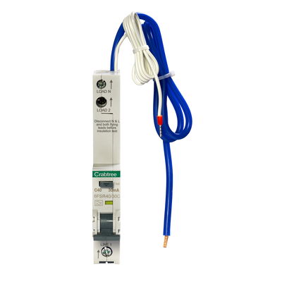 40A 30mA SPN C Curve 6kA Type A Uni-Directional RCBO