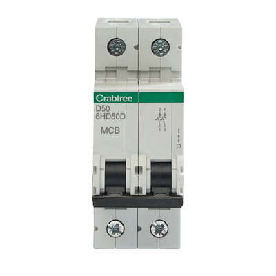 D50 10kA 2P MCB (2 Module Width)