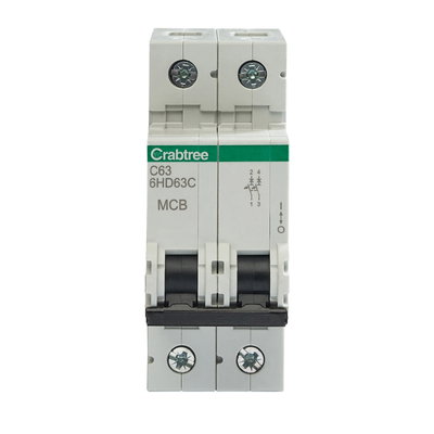 C63 10kA 2P MCB (2 Module Width)