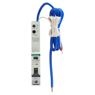 C50 30mA 10kA 1P+N Type A RCBO (1 Module Width) Long Tail
