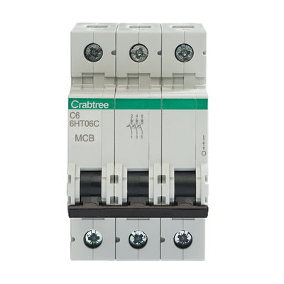C6 10kA 3P MCB (3 Module Width)