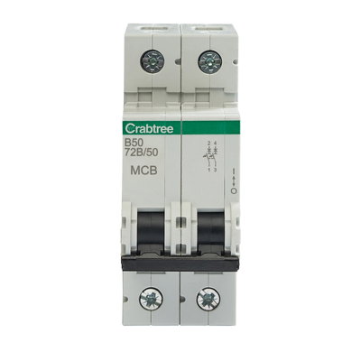 B50 16kA 2P MCB (2 Module Width)
