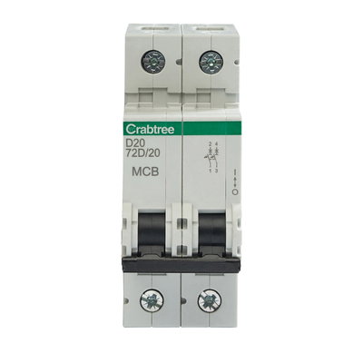 D20 16kA 2P MCB (2 Module Width)