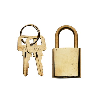 Brass Padlock and Two Keys