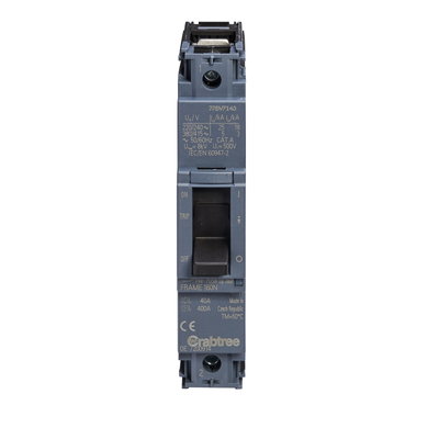 40A 25kA 1P 7PBV MCCB FTFM c/w Box Terminals