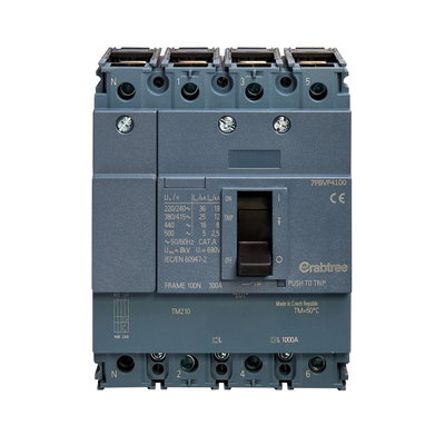 100A 25kA 4P 7PBV MCCB FTFM c/w Box Terminals
