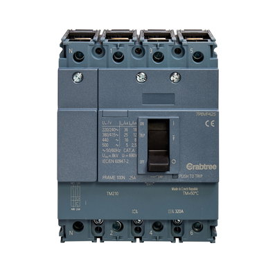 25A 25kA 4P 7PBV MCCB FTFM c/w Box Terminals