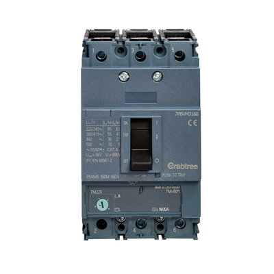 160A 55kA 3P 7PBV MCCB ATFM c/w Box Terminals