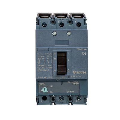 160A 36kA 3P 7PBV MCCB ATFM c/w Box Terminals