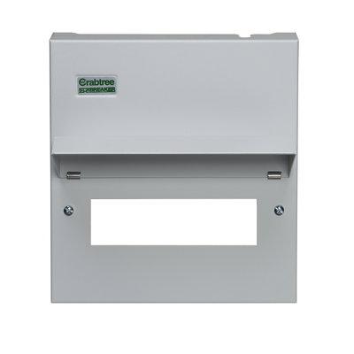 Consumer Unit Upgraded Lid Assembly Grey 255mm High, 9 Module