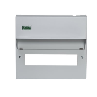 Consumer Unit Upgraded Lid Assembly Grey 255mm High, 12 Module
