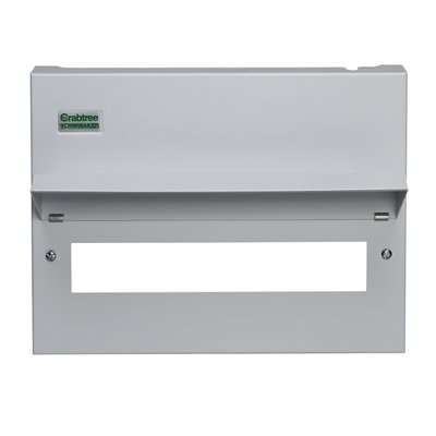 Consumer Unit Upgraded Lid Assembly Grey 255mm High, 15 Module