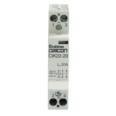 Installation Contactor 20A 2NO 0NC AC/DC