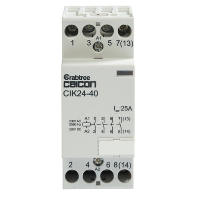 Installation Contactor 24A 4NO 0NC AC/DC